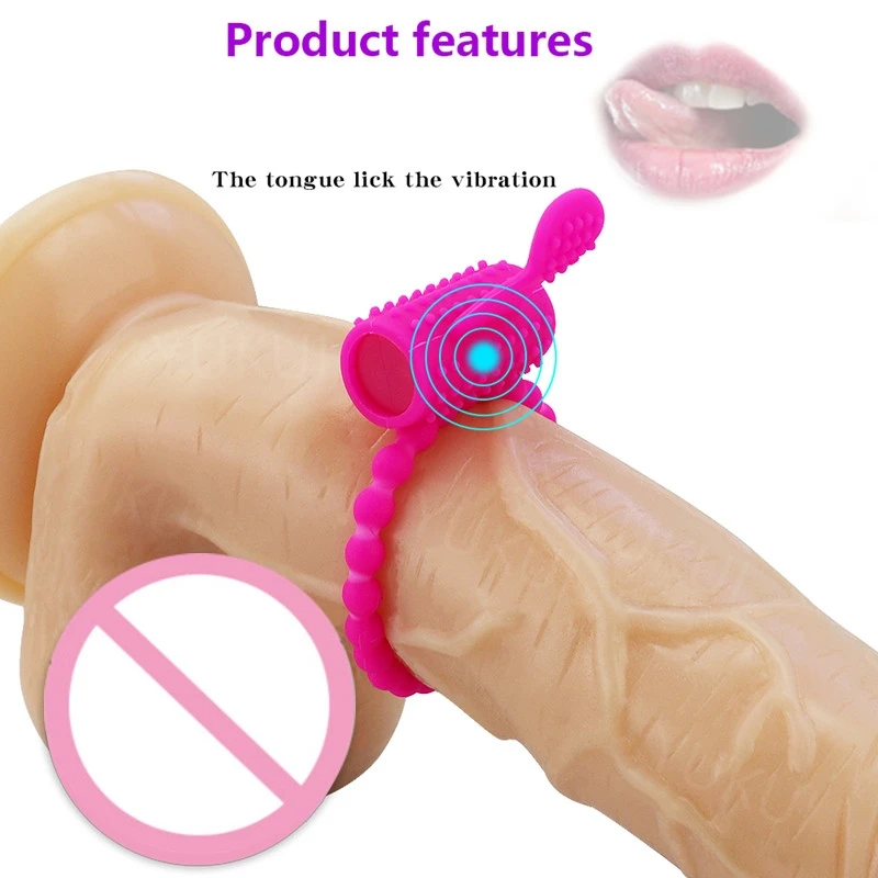 Vibrating Penis Ring Clitoral Stimulator Orgasm Lock Cock Rings Vibrator for Man Delay Ejaculation Erotic Sex Toys For Couple