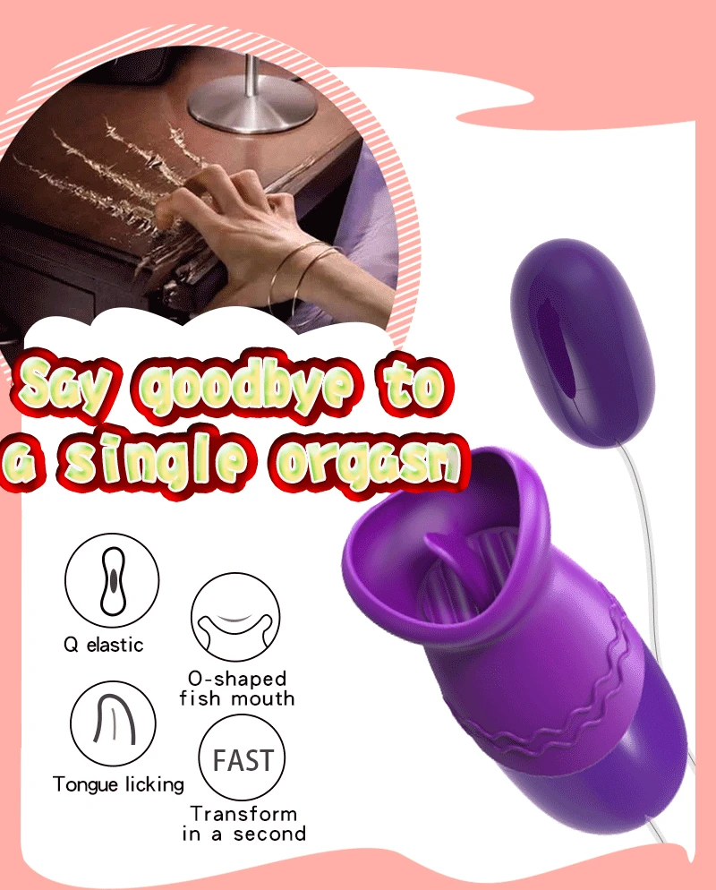 Multi-speed Tongue Oral Licking Vibrator USB Vibrating Egg G-spot Vagina Massage Clitoris Stimulator Sex Toys for Women Sex Shop