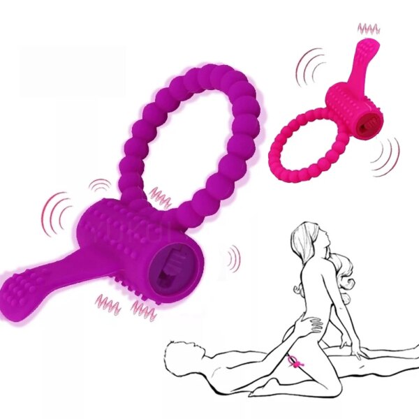Best Sex Toys Vibrating Cock Ring Strong Penis Erect Male Masturbation Tools Penis Ring Clitoral Stimulator Erotic