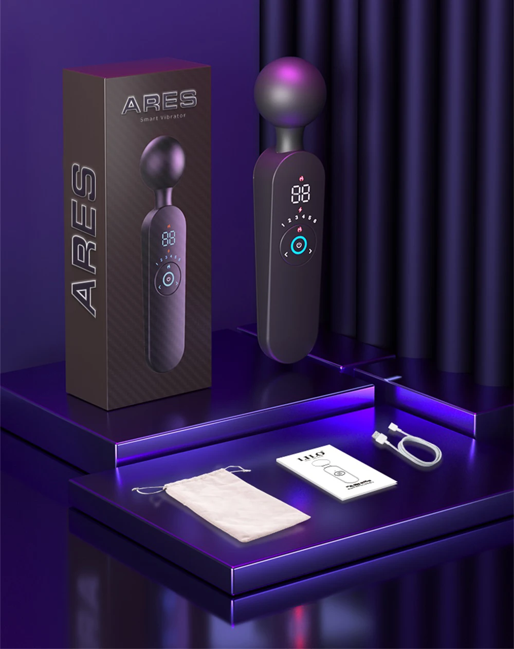 AV Magic Wand Vibrator for Women Clitoris Stimulator Heating Powerful Female Massager Digital Display USB Rechargeable Sex Toy AV Magic Wand Vibrator for Women Clitoris Stimulator Heating Powerful Female Massager Digital Display USB Rechargeable Sex Toy