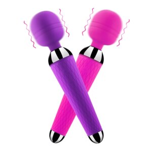 Female USB Recharge Vibrator Massager Magic Wand Powerful G Spot Clitoris Stimulator Vibrating Adult Sex Toys for Women
