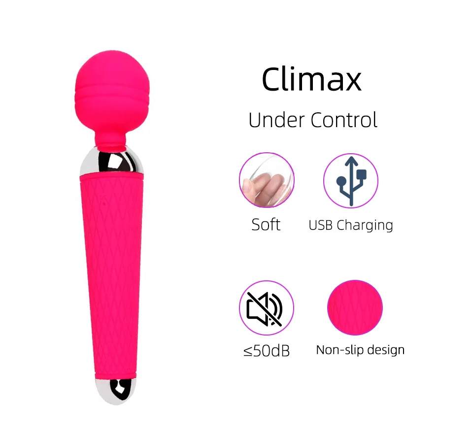 Female USB Recharge Vibrator Massager Magic Wand Powerful G Spot Clitoris Stimulator Vibrating Adult Sex Toys for Women Female USB Recharge Vibrator Massager Magic Wand Powerful G Spot Clitoris Stimulator Vibrating Adult Sex Toys for Women