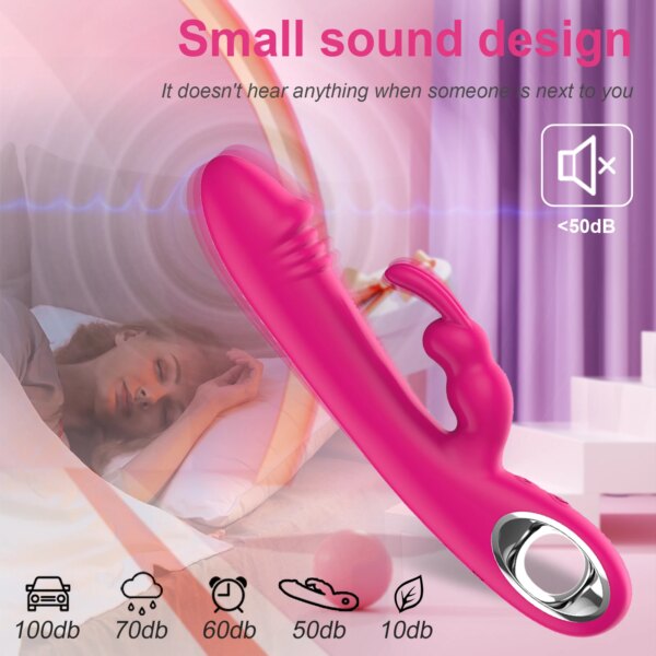 Powerful Rabbit Vibrator Female Dildo G-Spot Vibrator Nipple Clitoris Stimulator Vagina Massager Masturbator Sex Toys for Women
