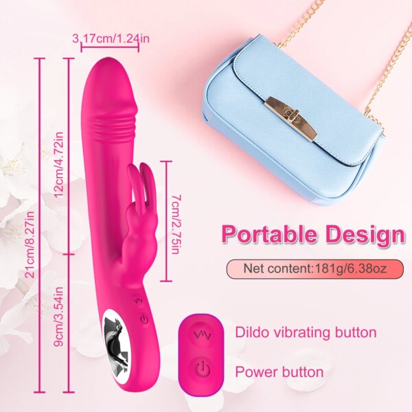 Powerful Rabbit Vibrator Female Dildo G-Spot Vibrator Nipple Clitoris Stimulator Vagina Massager Masturbator Sex Toys for Women