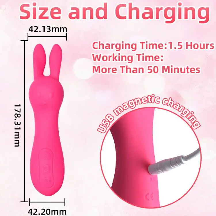 10 Modes Portable Rabbit AV Stick Vibrator Silicone Clitoris Vibrators For Women Female Sexual Toy Wearable Strong Vibration