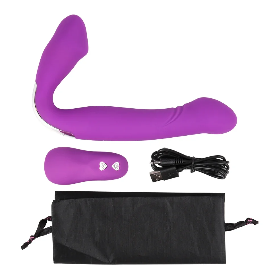 Lesbian Strapless Strapon Dildo Vibrators Remote Control Strap on Double Ended Pegging Dick Goods for Adults Sex Toys for Woman
