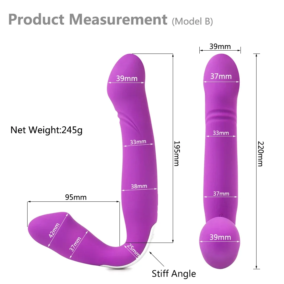 Lesbian Strapless Strapon Dildo Vibrators Remote Control Strap on Double Ended Pegging Dick Goods for Adults Sex Toys for Woman