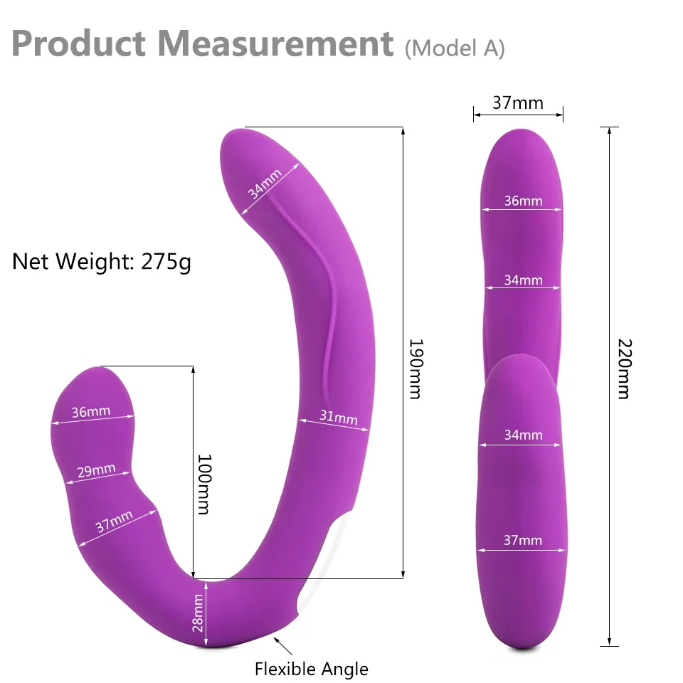 Lesbian Strapless Strapon Dildo Vibrators Remote Control Strap on Double Ended Pegging Dick Goods for Adults Sex Toys for Woman