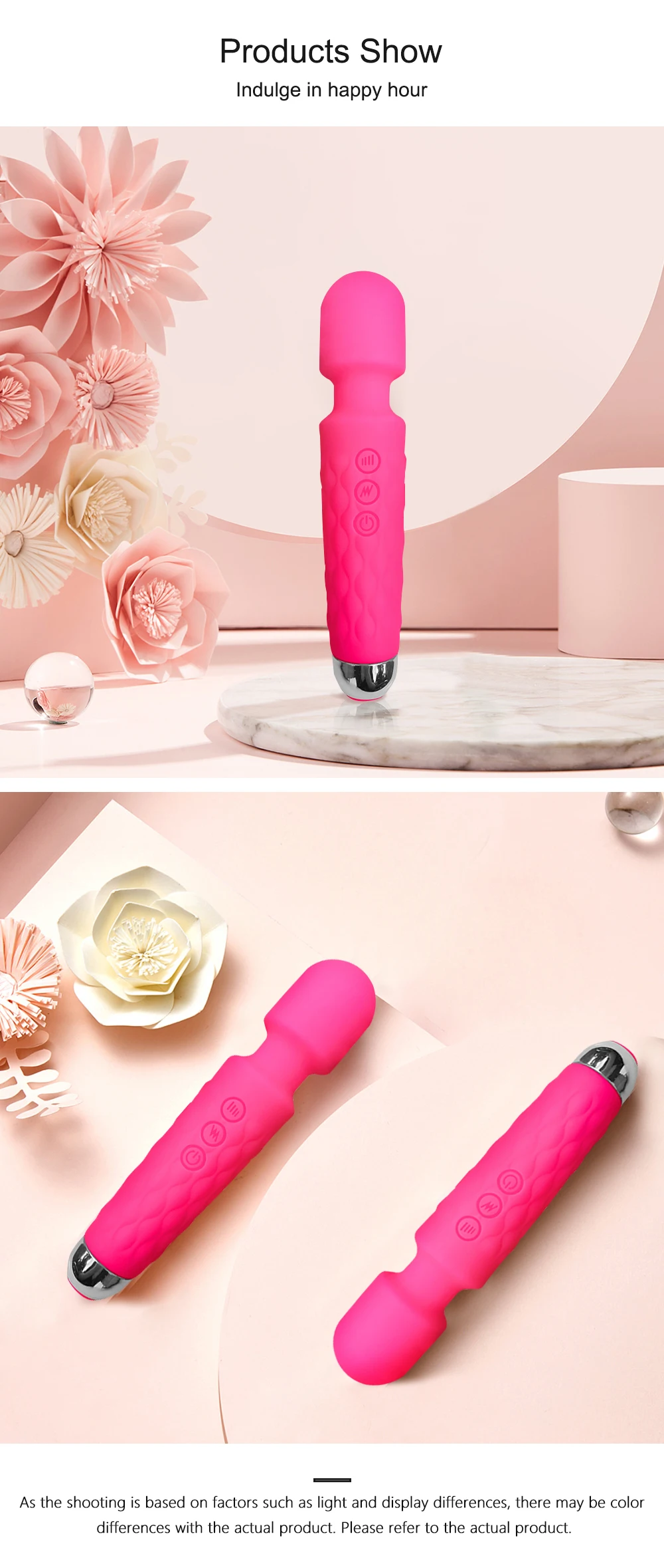 20 Modes Powerful Vibrator Magic Wand Female G-spot Massager USB Rechargeable Massager Adult Female Erotic Products 18