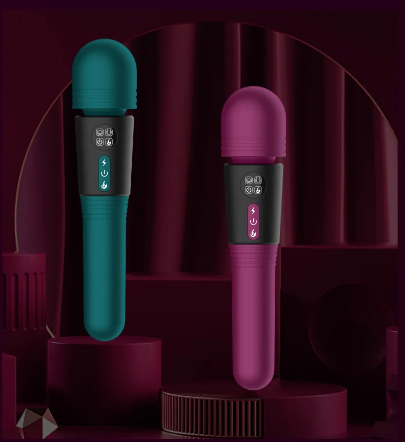 Double-headed women vibrator AV magic wand g-spot vagina nipple stimulator dildo erotic masturbator massage sex toys for couples