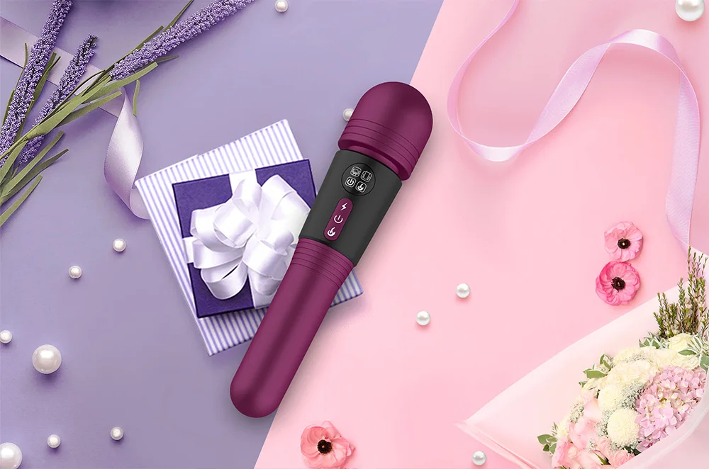 Double-headed women vibrator AV magic wand g-spot vagina nipple stimulator dildo erotic masturbator massage sex toys for couples