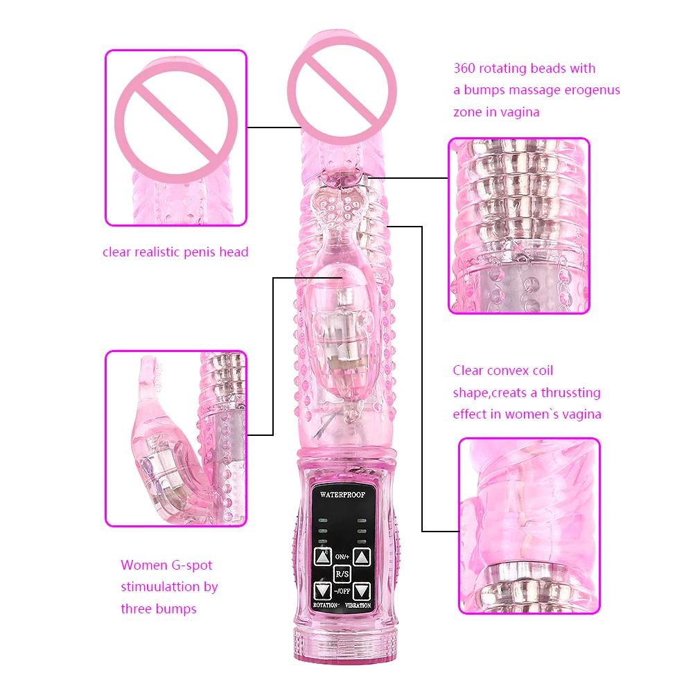 MAIOLI Dual Motor Dildo Rabbit Vibrator 12 Speeds Vibration Rotation Sex Toy for Women G Spot Massager Clitoris Stimulator Sexo