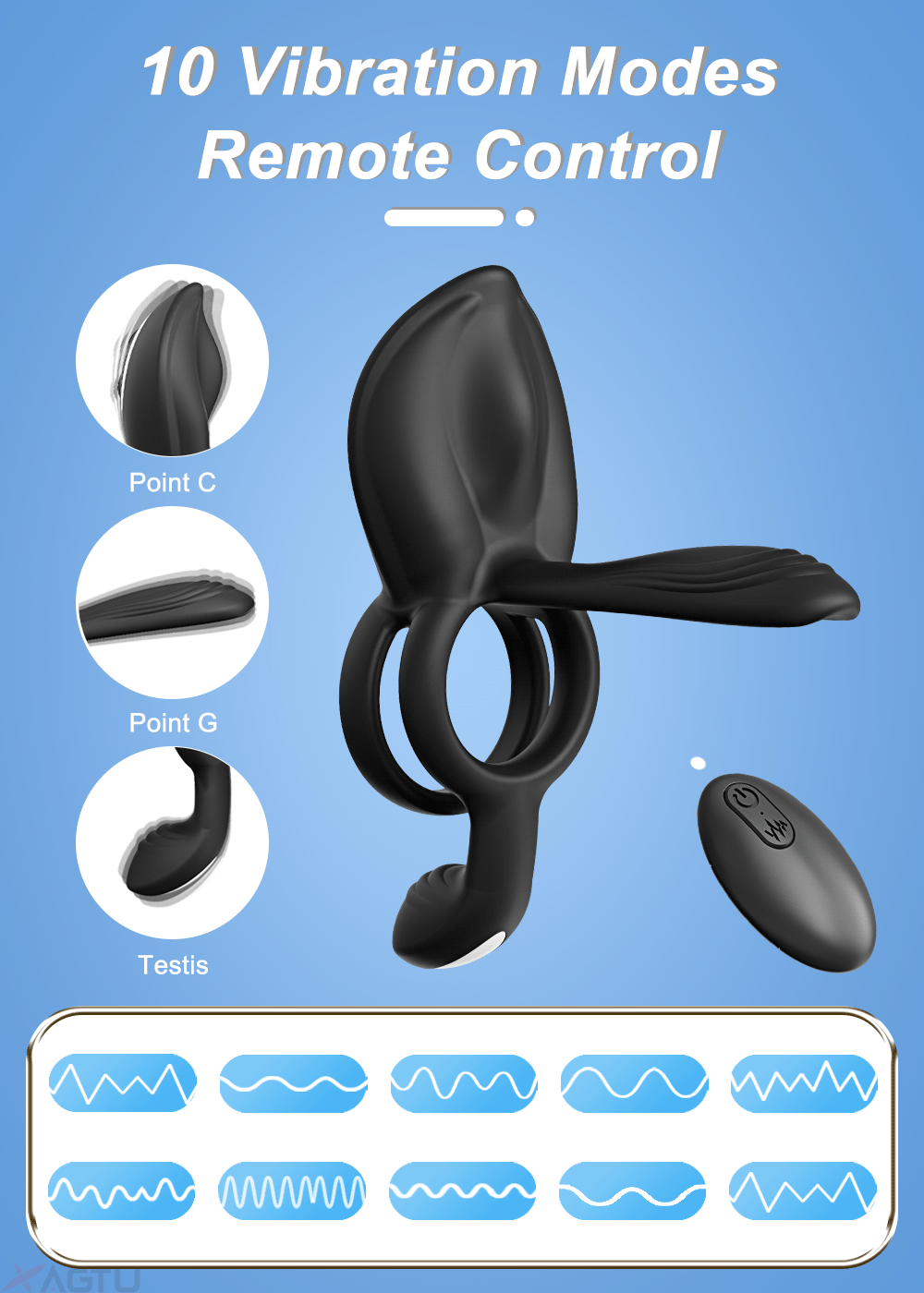 Cock Ring Vibrating for Men Ejaculation Delay Male Erectile Penis Ring G-Spot Clitoris Anal Stimulator Adult Sex Toy for Couples Cock Ring Vibrating for Men Ejaculation Delay Male Erectile Penis Ring G-Spot Clitoris Anal Stimulator Adult Sex Toy for Couples