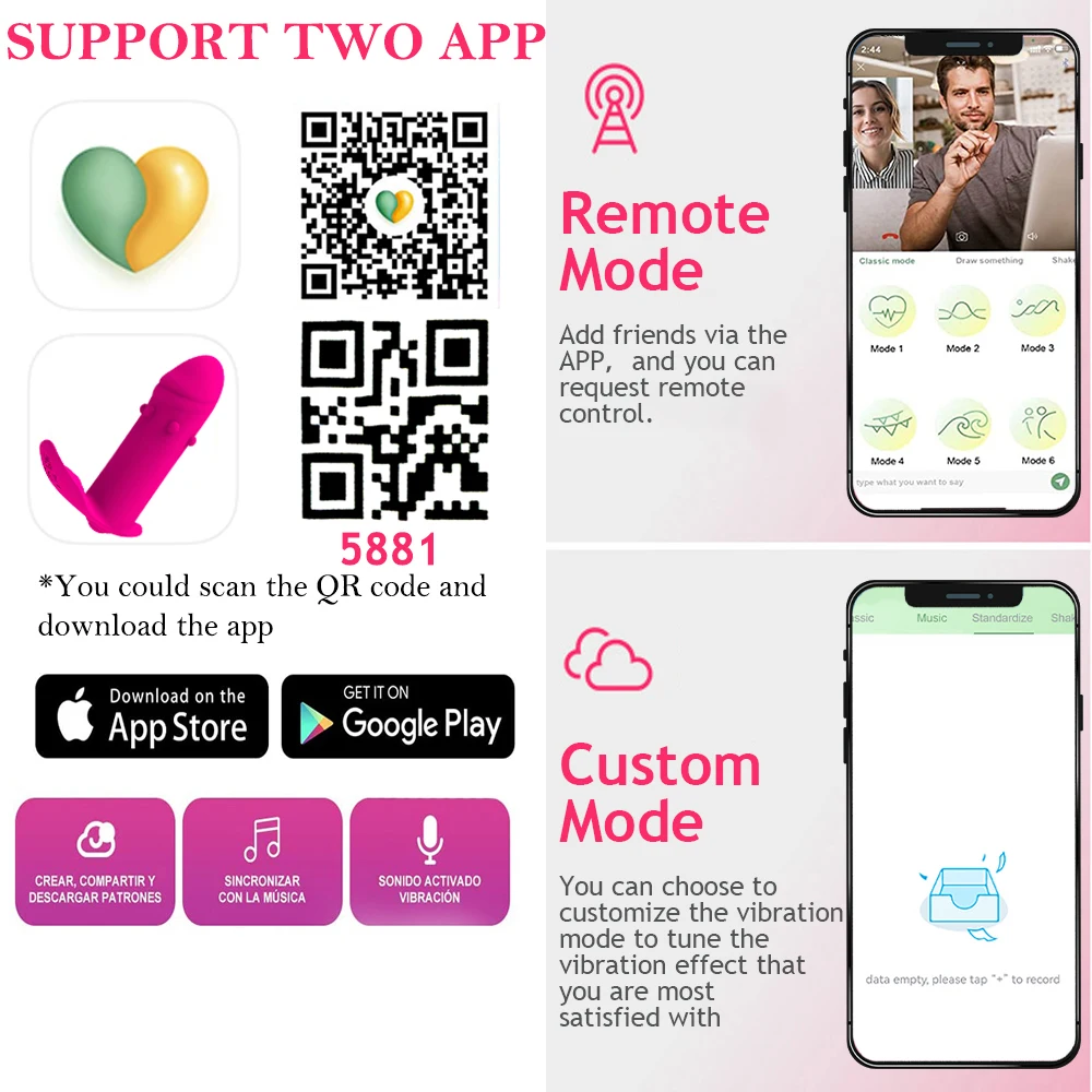 Wearable Dildo Vibrators APP Bluetooth Control Clitoral G Spot Stimulator 10 Modes Vagina Orgasm Masturbator Sex Toys for Women Wearable Dildo Vibrators APP Bluetooth Control Clitoral G Spot Stimulator 10 Modes Vagina Orgasm Masturbator Sex Toys for Women