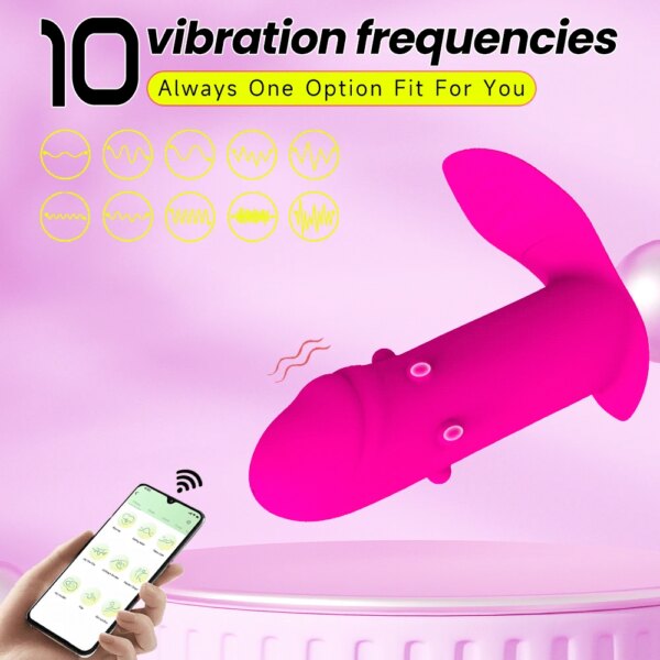 Wearable Dildo Vibrators APP Bluetooth Control Clitoral G Spot Stimulator 10 Modes Vagina Orgasm Masturbator Sex Toys for Women
