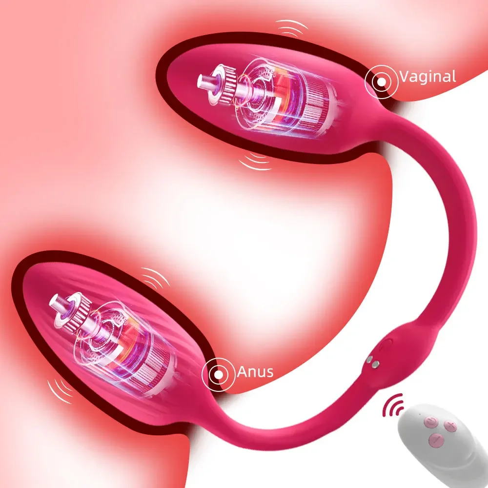 Double Dildo Anal Vibrators for Women Wearable Panties G Spot Clitoris Stimulator Butt Plug Vibrating Eggs Sex Toys for Couple