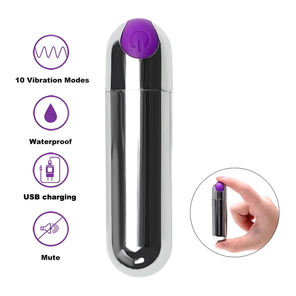 USB Charge Mini Powerful Bullet Vibrator Female Clitoral Stimulator Vaginal G Spot Masturbation Erotic Adult Sex Toys for Women
