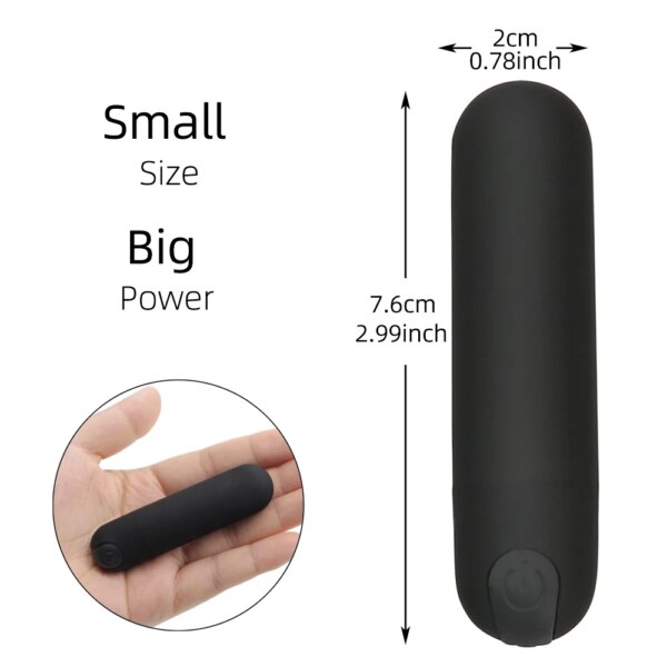 USB Charge Mini Powerful Bullet Vibrator Female Clitoral Stimulator Vaginal G Spot Masturbation Erotic Adult Sex Toys for Women