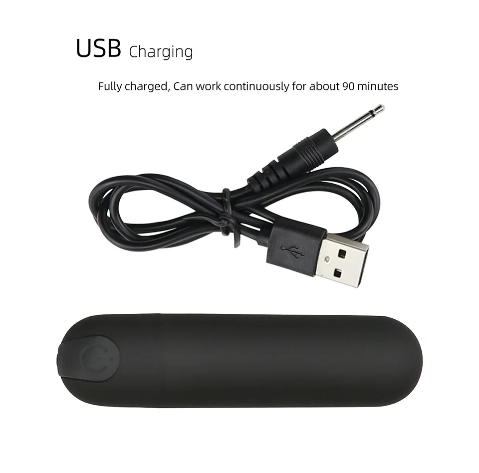 USB Charge Mini Powerful Bullet Vibrator Female Clitoral Stimulator Vaginal G Spot Masturbation Erotic Adult Sex Toys for Women