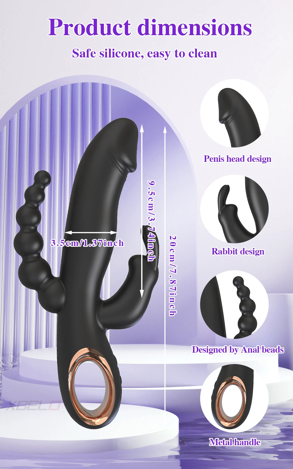 3 in 1 Dildo Rabbit Vibrator Adult Female Masturbator Clitoral G-Spot Orgasm Adult Sex Toy 18 Vagina Stimulator dildode mujer 3 in 1 Dildo Rabbit Vibrator Adult Female Masturbator Clitoral G-Spot Orgasm Adult Sex Toy 18 Vagina Stimulator dildode mujer