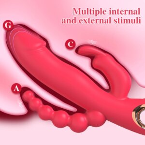 3 in 1 Dildo Rabbit Vibrator Adult Female Masturbator Clitoral G-Spot Orgasm Adult Sex Toy 18 Vagina Stimulator dildode mujer