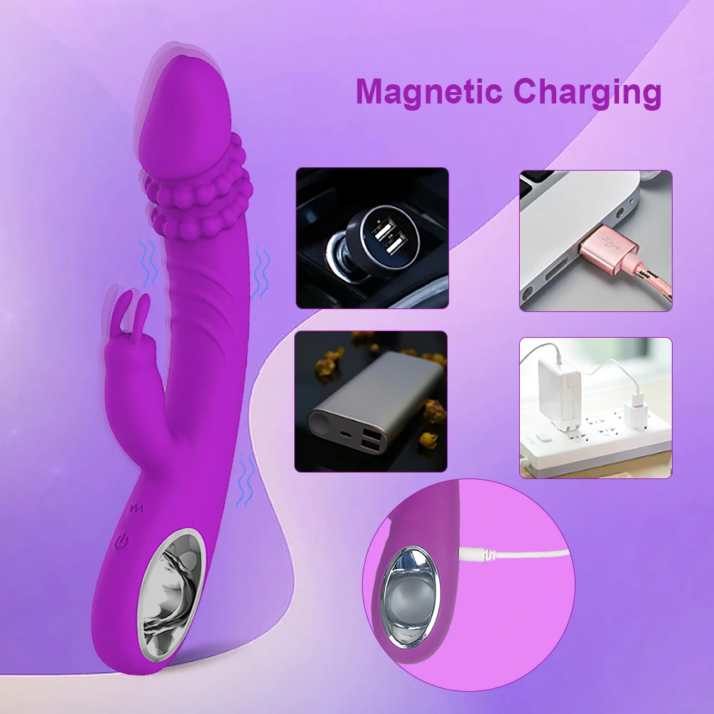 Dildo Rabbit Vibrator for Women Powerful G Spot Vibrators Nipple Clitoris Stimulator Female Sex Toys Adult Goods Masturbator Dildo Rabbit Vibrator for Women Powerful G Spot Vibrators Nipple Clitoris Stimulator Female Sex Toys Adult Goods Masturbator