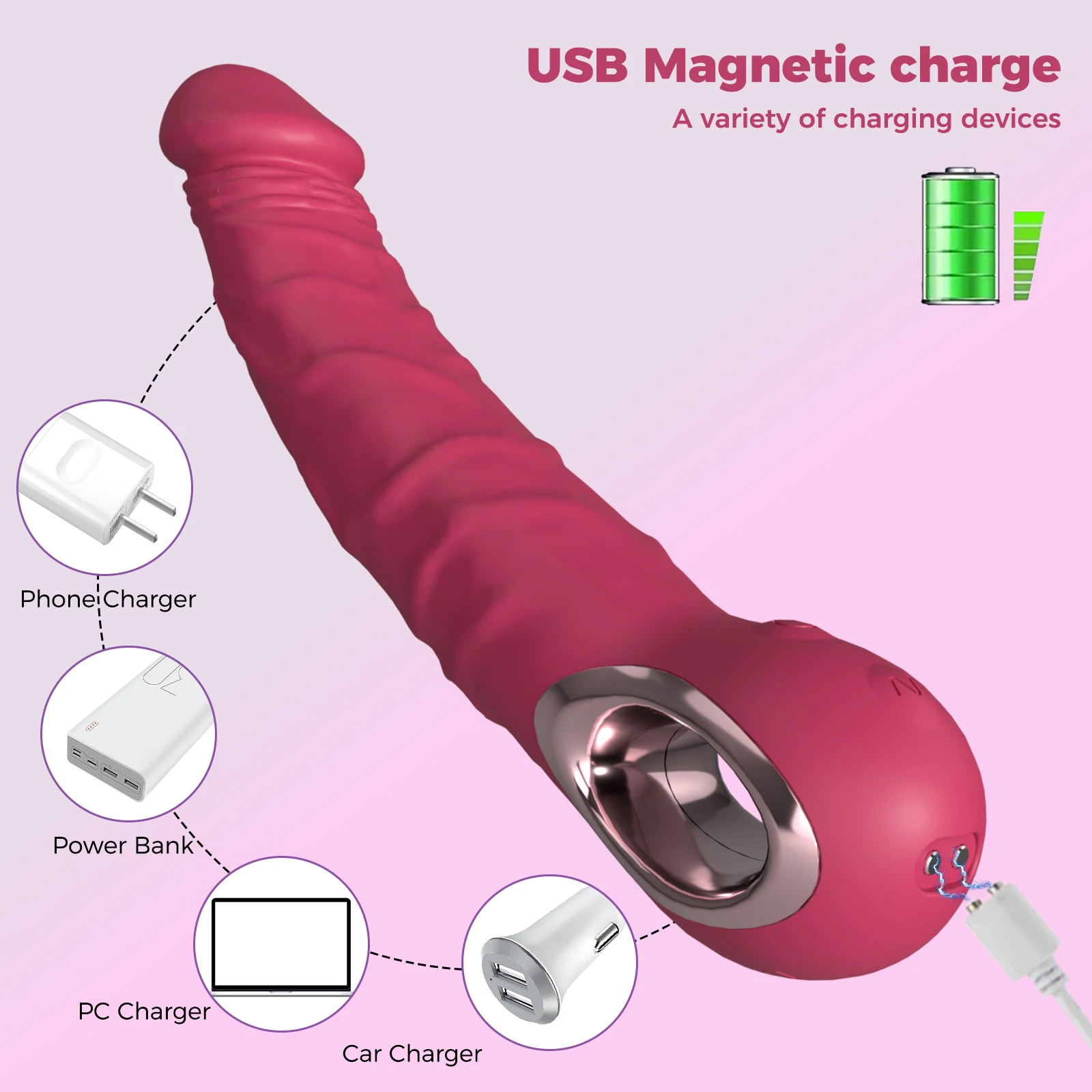 1pcs Pulse Vibration Extender Soft Silicone Strong Motor G-Spot Clitoral Stimulator Female Masturbation Adult Sex Toy