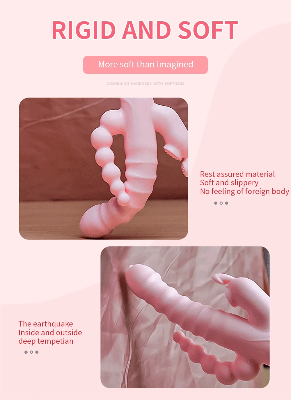 3 In 1 Dildo Vibrator Tongue Licking Rabbit Patting G Spot Clit Vagina Stimulator Anal Plug Adult Sex Toys For Women Masturbator