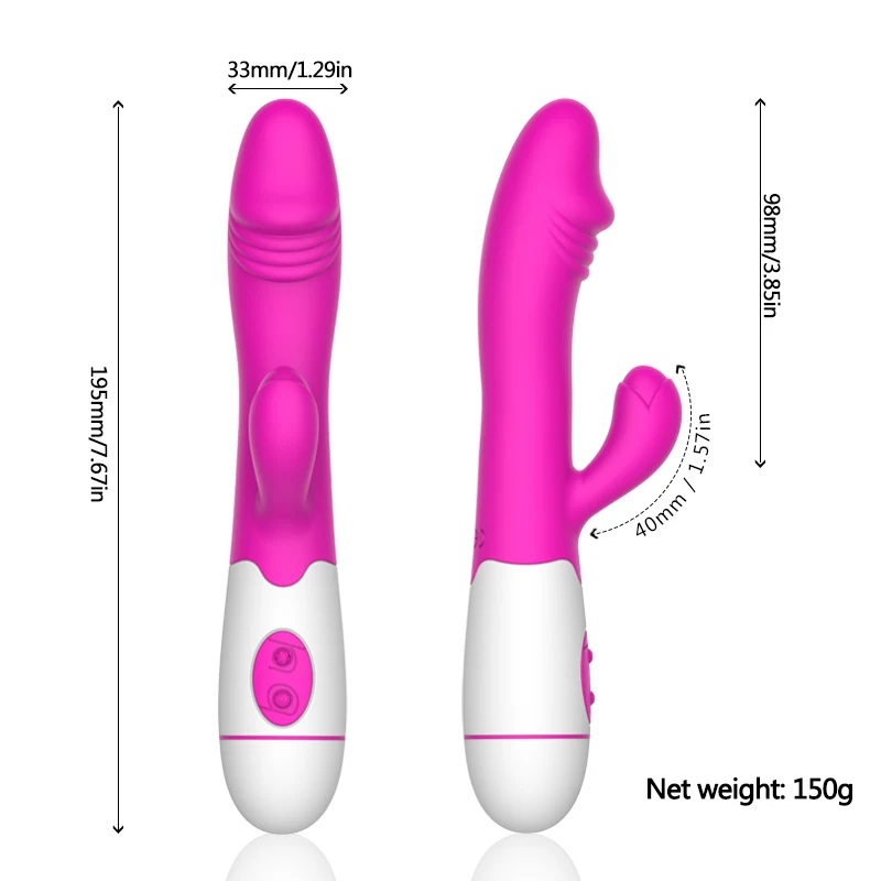 3PCS/SET 30Speed Rechargeable Handheld Silicone Adult Clit Clitoral Clitoris Sex Toy G Spot Dual Motor Rabbit Vibrator for Women