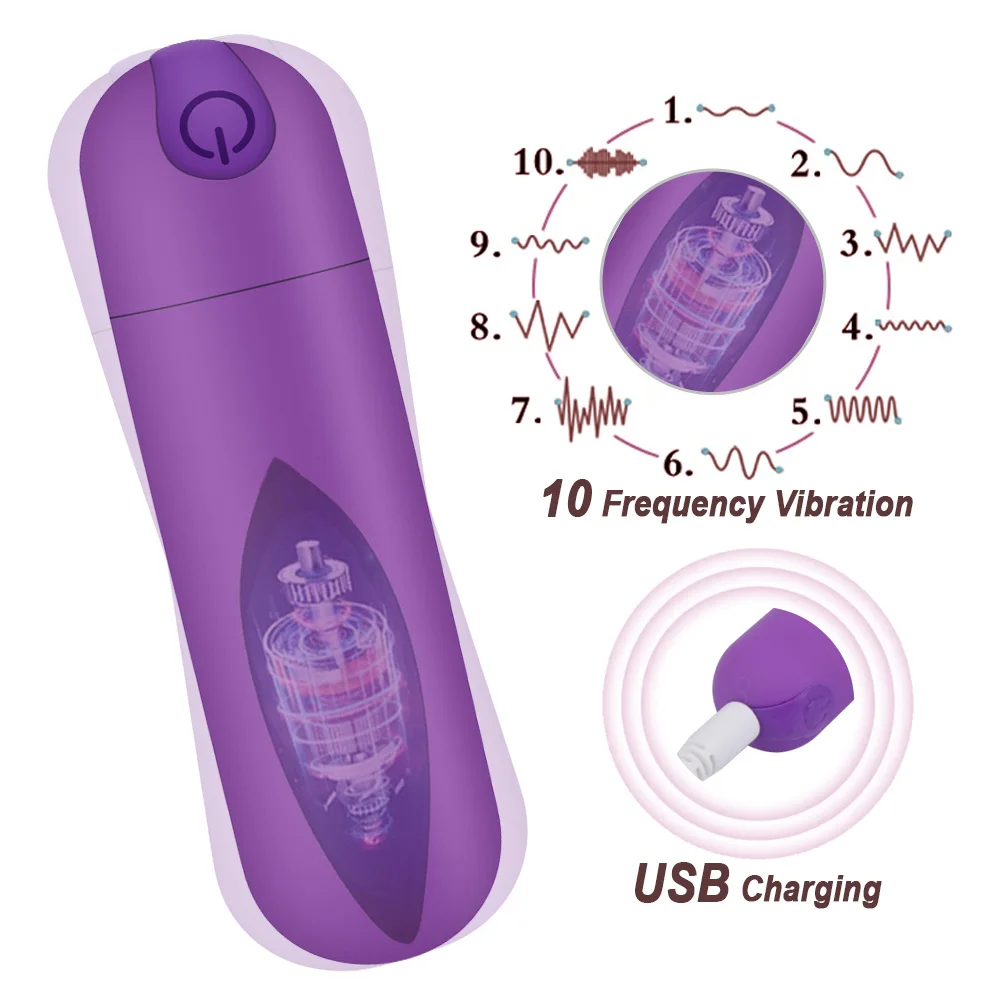 Powerful USB Charge Mini Bullet Vibrator Adult Sex Toys Women Clitoral Stimulator Vaginal G Spot Vibrators Erotic Masturbation