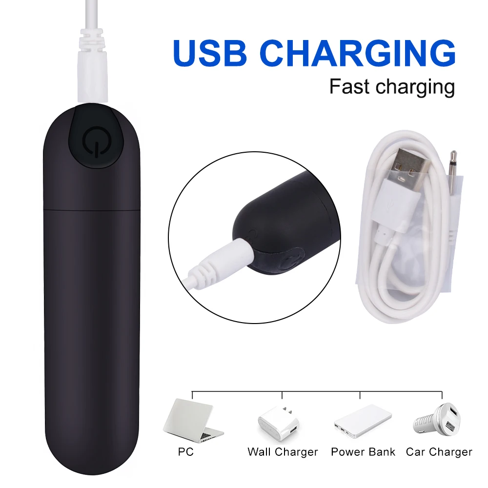 Powerful USB Charge Mini Bullet Vibrator Adult Sex Toys Women Clitoral Stimulator Vaginal G Spot Vibrators Erotic Masturbation