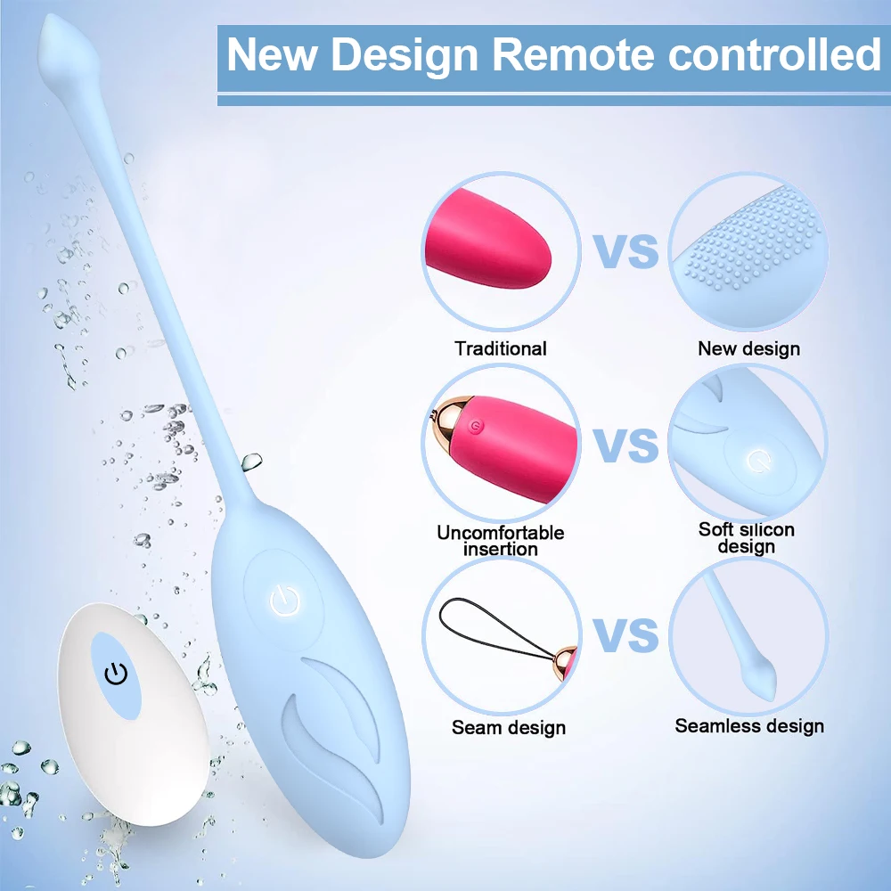 Xbonp Wireless Vibrator Vibrating Egg G-Spot Stimulator Vagina Ball Clitoral Stimulator Masturbator Adult Couple Female Sex Toy