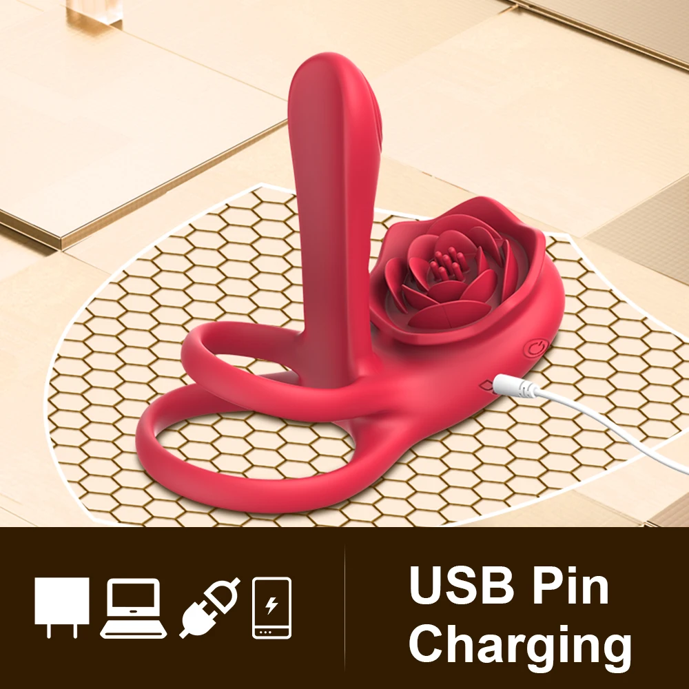 Rose Cock Ring Vibrator Penis Sleeve Sucking Stimulator Remote Control G-spot Erection Ring Clitoral Sex Toy for Adult Supplies Rose Cock Ring Vibrator Penis Sleeve Sucking Stimulator Remote Control G-spot Erection Ring Clitoral Sex Toy for Adult Supplies