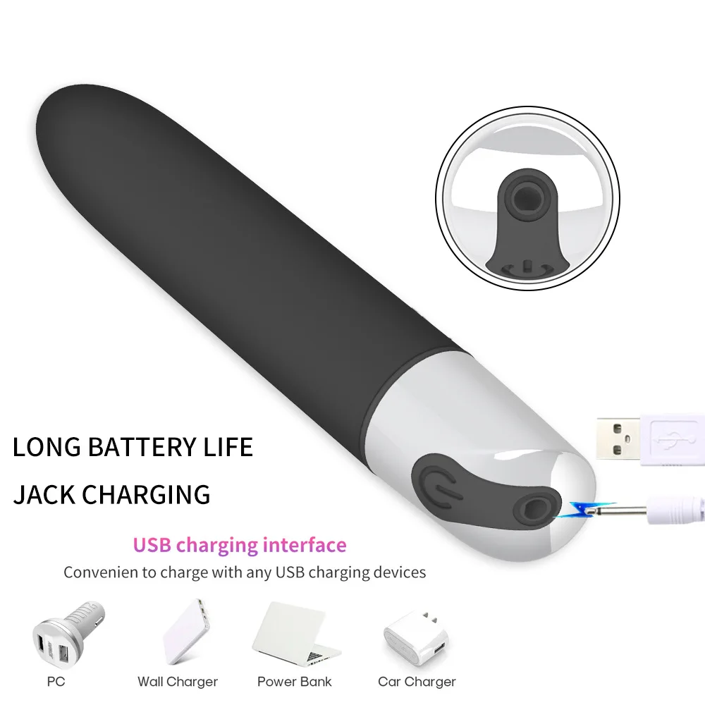USB Charge Powerful Bullet Vibrator Dildo Sex Toys for Women Anal Clitoral Stimulator Erotic vibrator Adult Sex Toy shop 18