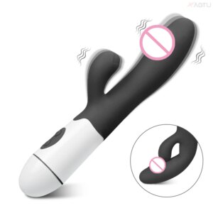 Powerful Rabbit Vibrator for Women Clitoris Stimulator G Spot Silicone Dildo Vagina Massage Female Sex Toys Adults Goods