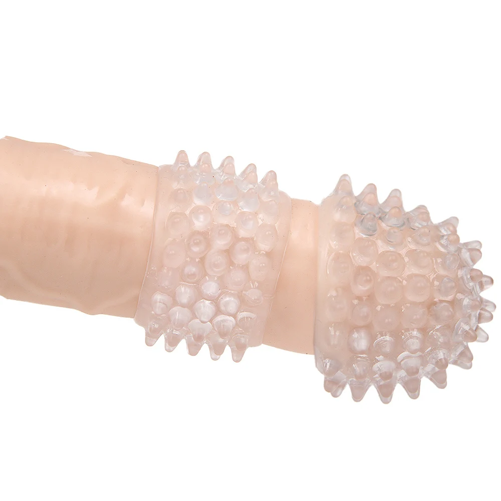 Reusable Penis Extender Cock Rings Delay Ejaculation Penis Condom No Vibrator Sex Toys For Men Bdsm Women Anal Clitor Stimulator