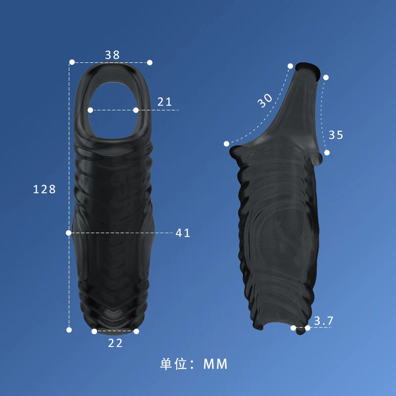 Reusable Penis Extender Cock Rings Delay Ejaculation Penis Condom No Vibrator Sex Toys For Men Bdsm Women Anal Clitor Stimulator