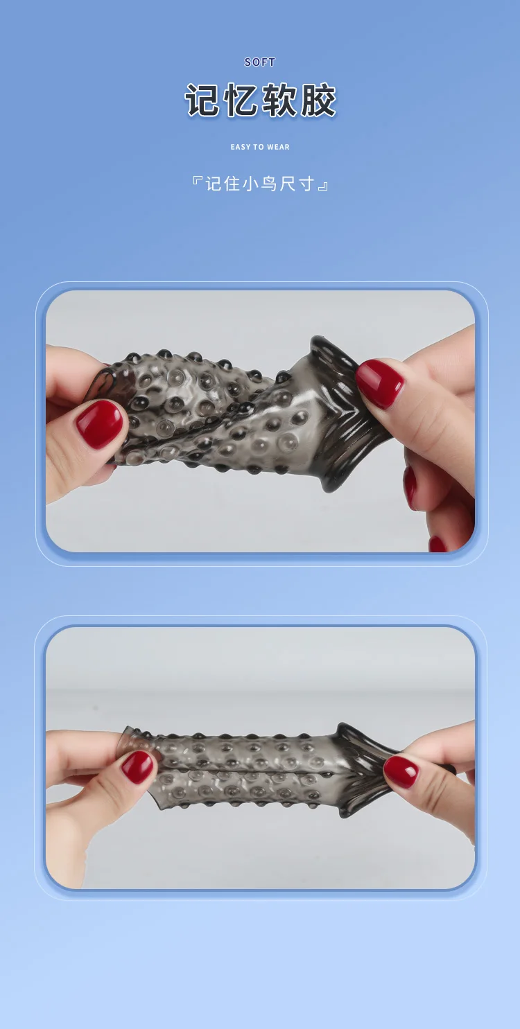Reusable Penis Extender Cock Rings Delay Ejaculation Penis Condom No Vibrator Sex Toys For Men Bdsm Women Anal Clitor Stimulator