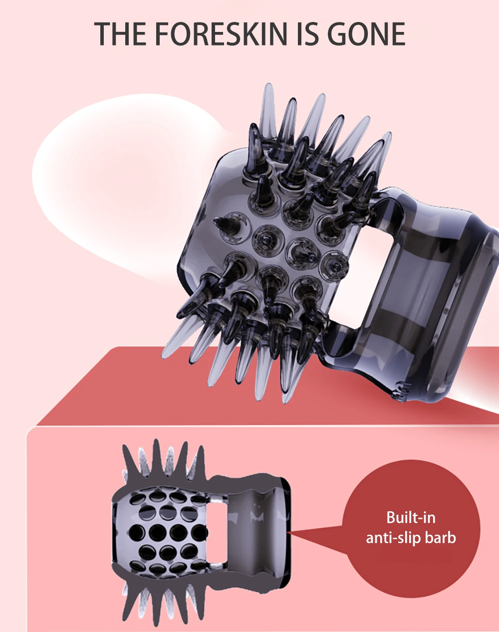 Reusable Penis Extender Cock Rings Delay Ejaculation Penis Condom No Vibrator Sex Toys For Men Bdsm Women Anal Clitor Stimulator