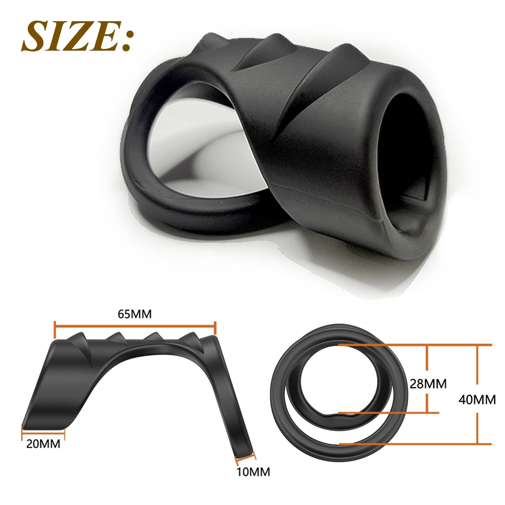 Reusable Penis Extender Cock Rings Delay Ejaculation Penis Condom No Vibrator Sex Toys For Men Bdsm Women Anal Clitor Stimulator