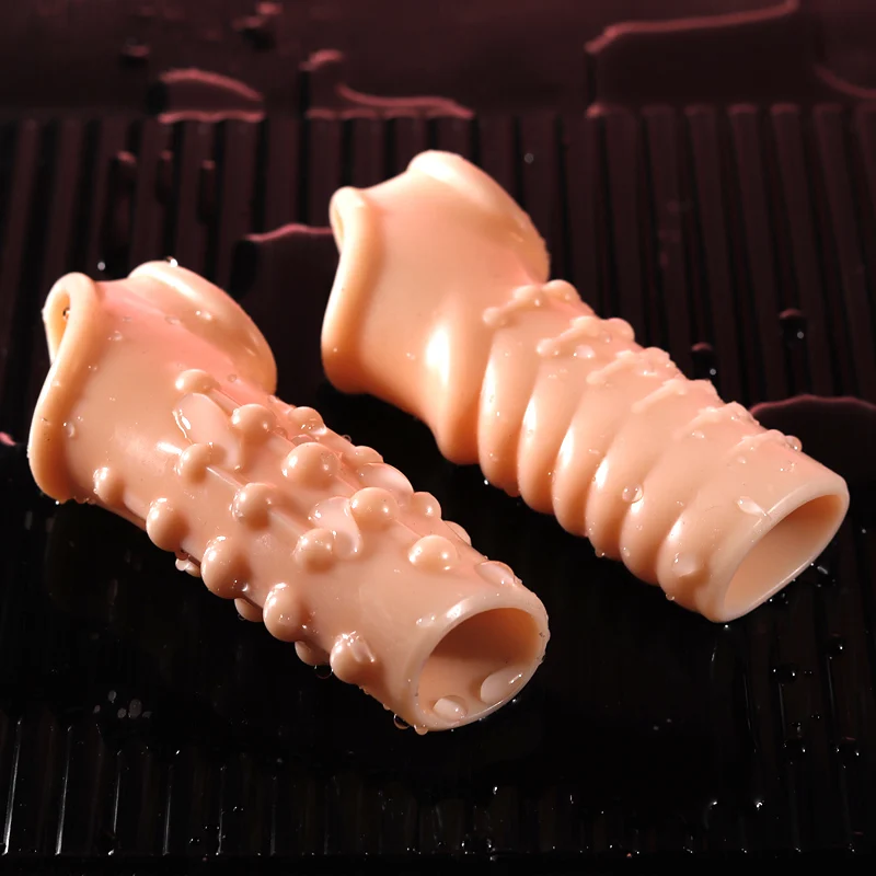 Reusable Penis Extender Cock Rings Delay Ejaculation Penis Condom No Vibrator Sex Toys For Men Bdsm Women Anal Clitor Stimulator