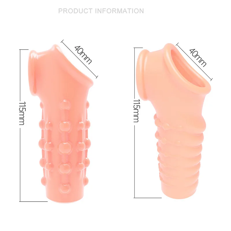 Reusable Penis Extender Cock Rings Delay Ejaculation Penis Condom No Vibrator Sex Toys For Men Bdsm Women Anal Clitor Stimulator