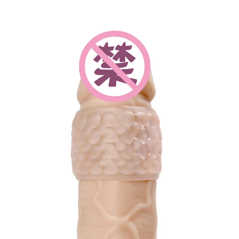 Reusable Penis Extender Cock Rings Delay Ejaculation Penis Condom No Vibrator Sex Toys For Men Bdsm Women Anal Clitor Stimulator