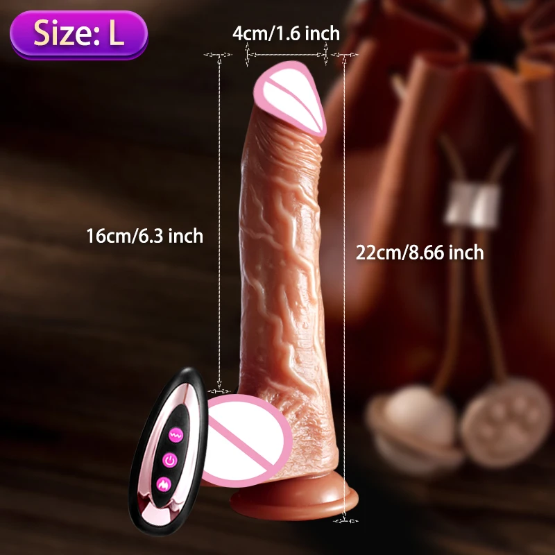 Big Telescopic Dildo Heating Vibrator Vagina Anal Stimulator Dildo Penis Sex Toy for Women Orgasm Masturbator G Spot Sex Machine