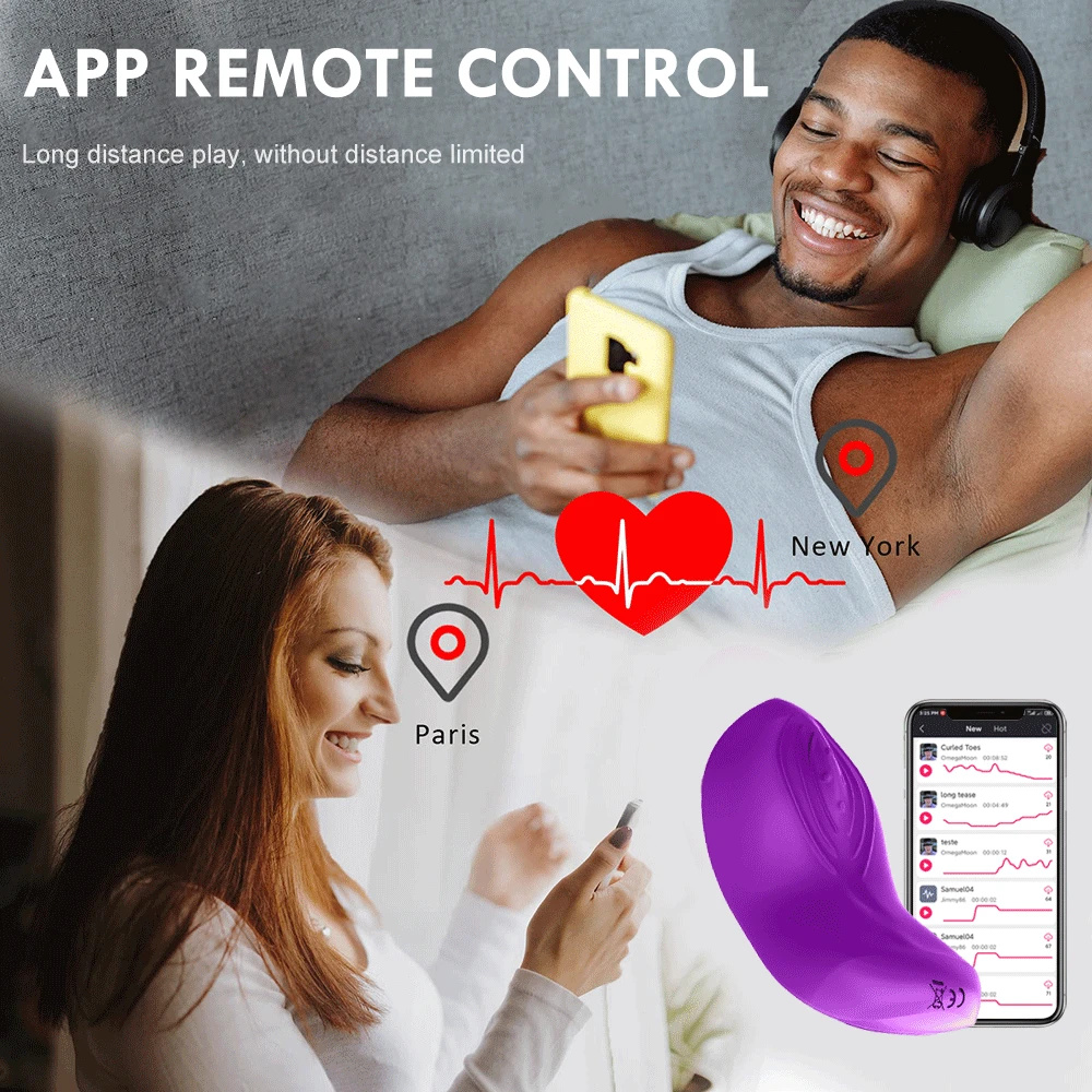 Butterfly Wearable Vibrator Wireless APP Remote Panties Dildo Vibrator for Women Clitoral Stimulator Massage Erotic Sex Toys 18+