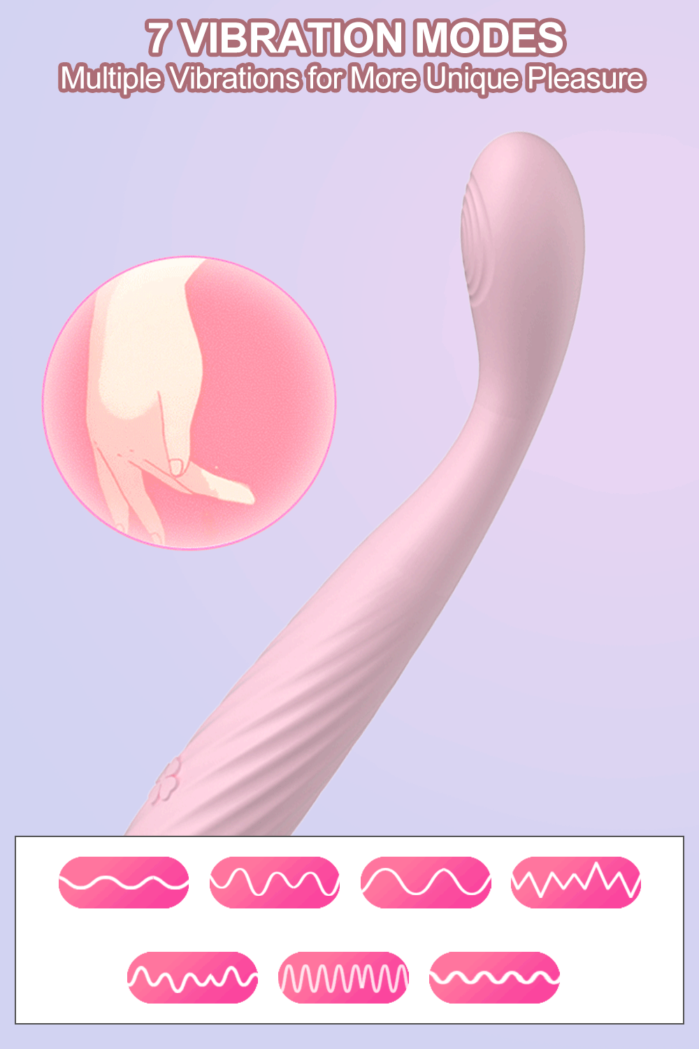Beginner G-Spot Vibrator for Women Nipple Clitoris Stimulator 8 Fast Seconds to Orgasm Finger Shaped Vibes Sex Toys for Adults