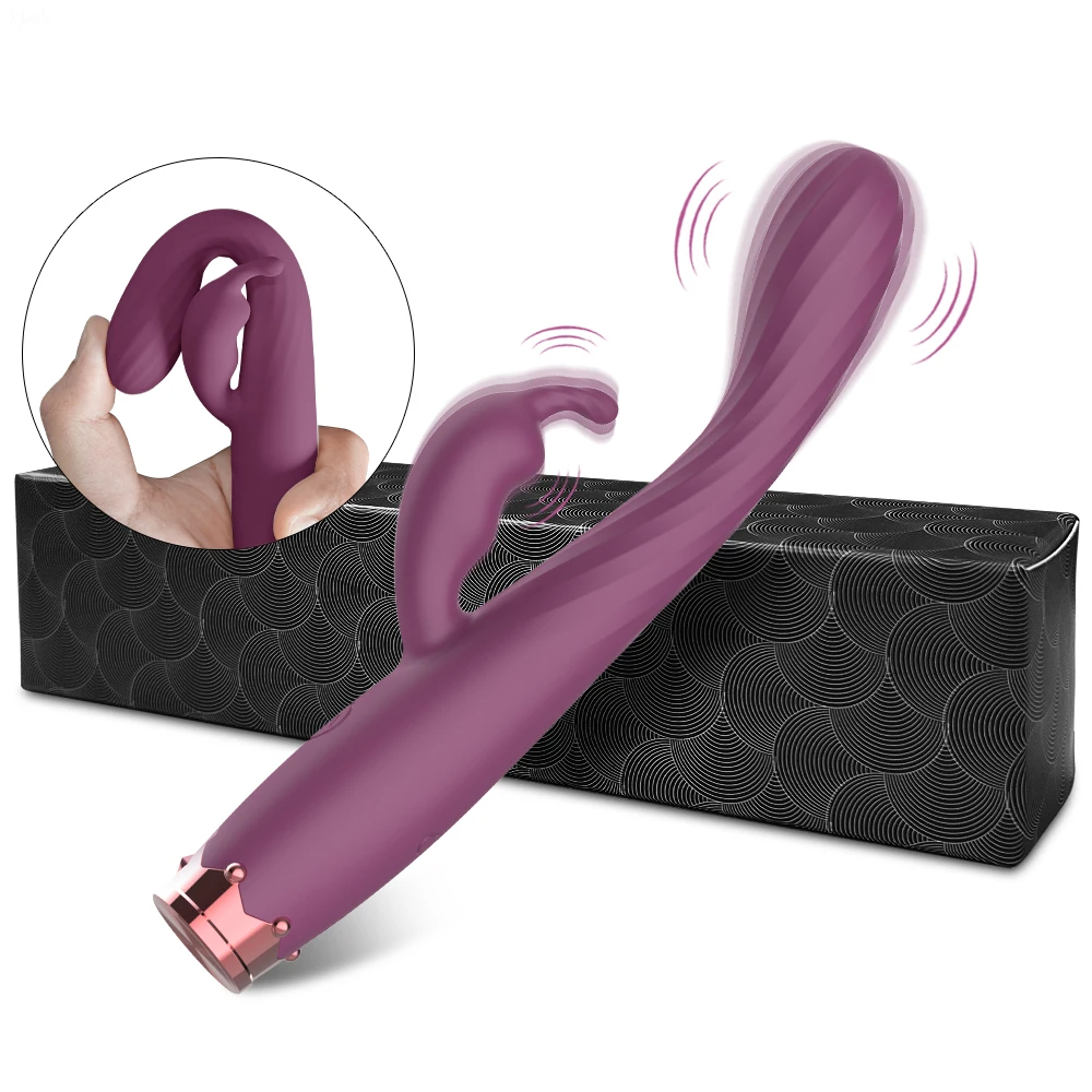 Beginner G-Spot Rabbit Vibrator for Women 10 Speed Nipple Clitoris Stimulation Female Orgasm Finger Shaped Sex Toys for Adult