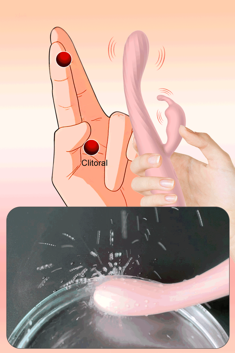 Beginner G-Spot Rabbit Vibrator for Women 10 Speed Nipple Clitoris Stimulation Female Orgasm Finger Shaped Sex Toys for Adult