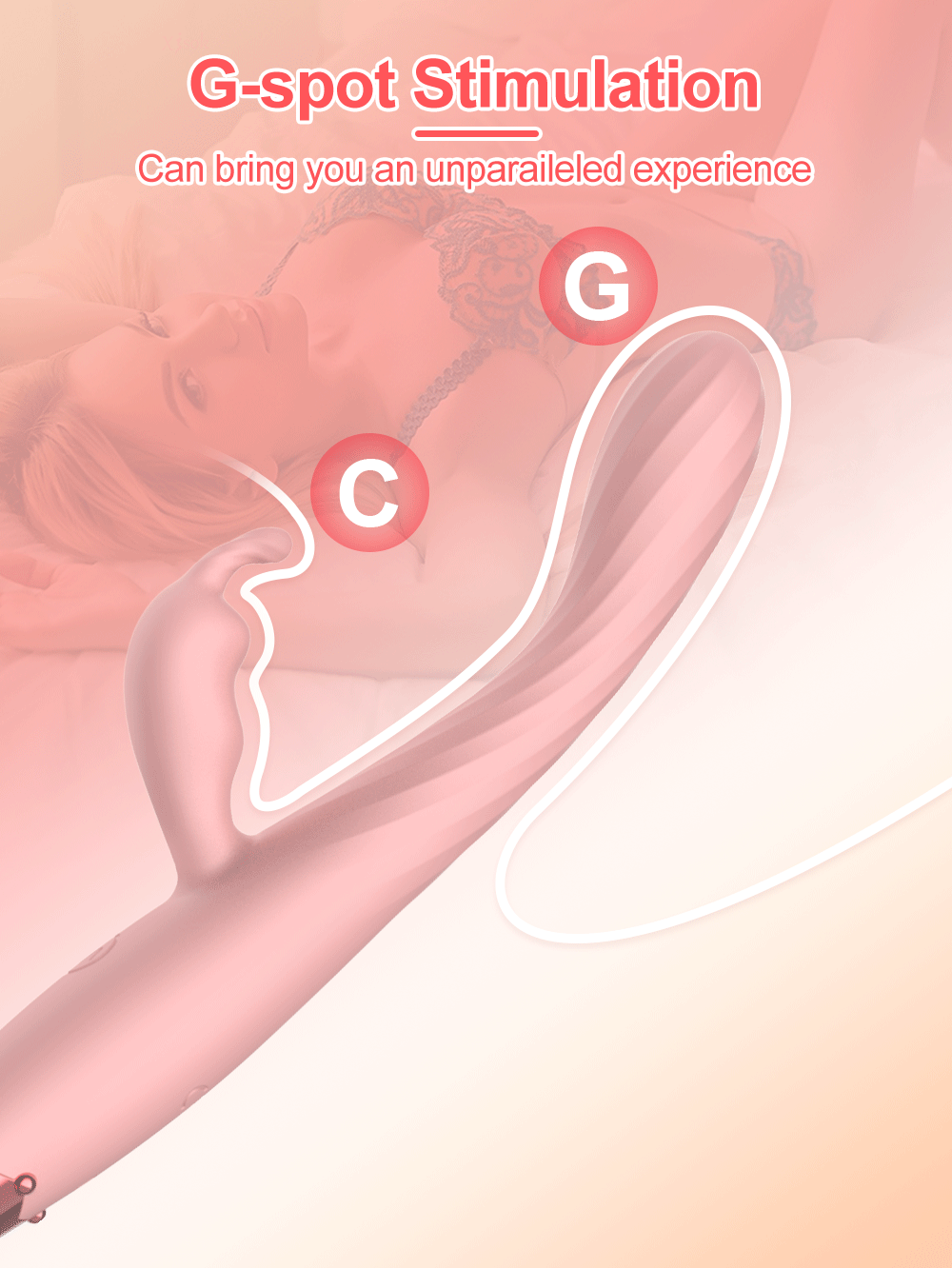 Beginner G-Spot Rabbit Vibrator for Women 10 Speed Nipple Clitoris Stimulation Female Orgasm Finger Shaped Sex Toys for Adult