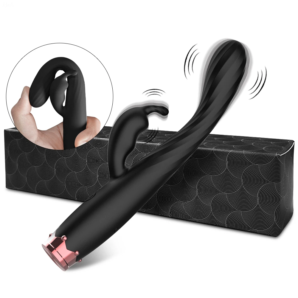 Beginner G-Spot Rabbit Vibrator for Women 10 Speed Nipple Clitoris Stimulation Female Orgasm Finger Shaped Sex Toys for Adult